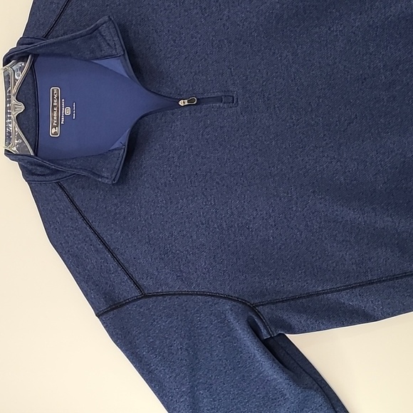 PEBBLE BEACH Blue Performance 1/4 Zip Long Sleeve Sweatshirt - Size XL - Picture 4 of 9